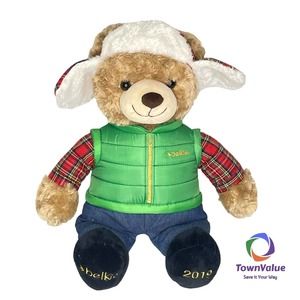 Belkie Fuzzy Teddy Bear Stuffed Animal Plush Christmas Holiday 2019 Vest